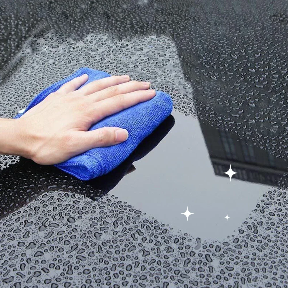 1pcs Paint Cleaner Absorbent Blue Towel Thicken Microfiber Suedes Cloth Auto Car Motorcycle Cleaning Cares Wash Beauty Supplies