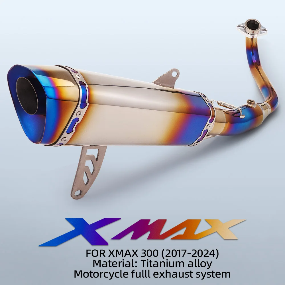 

For XMAX 300 2017-2024 Motorcycle Full Titanium Exhaust System Front Link Pipe Manifold Close Exhaust with DB Killer
