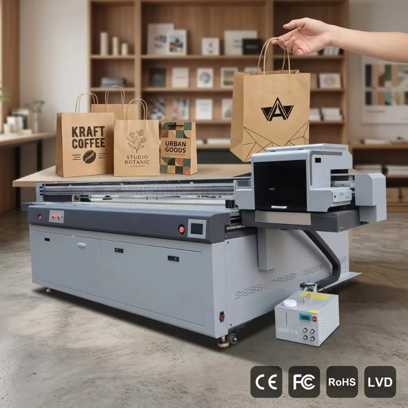 Customized Industrial 2.5x1.3m UV LED Flatbed Printer With Ricoh Gen5 Print Head For Ceramic Tile PVC Board