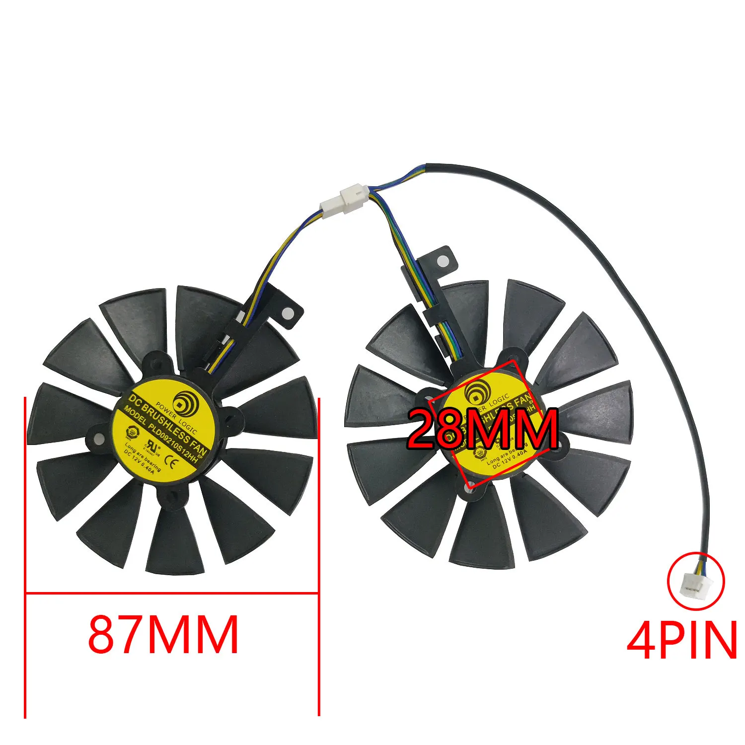 NEW 1LOT PLD09210S12HH FDC10U12S9-C T129215BU T129215SU GPU Fan，For ASUS RX 580 570 470、GTX 1070 1060 Video Card Cooling Fan