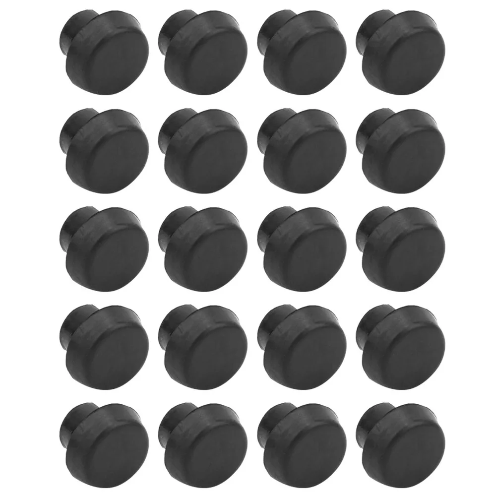 

20 шт. резиновая нижняя крышка для бильярдного кия, защитная черная резиновая заглушка для бильярдного кия, выпуклая крышка для бильярдного хвоста, бильярдная игра