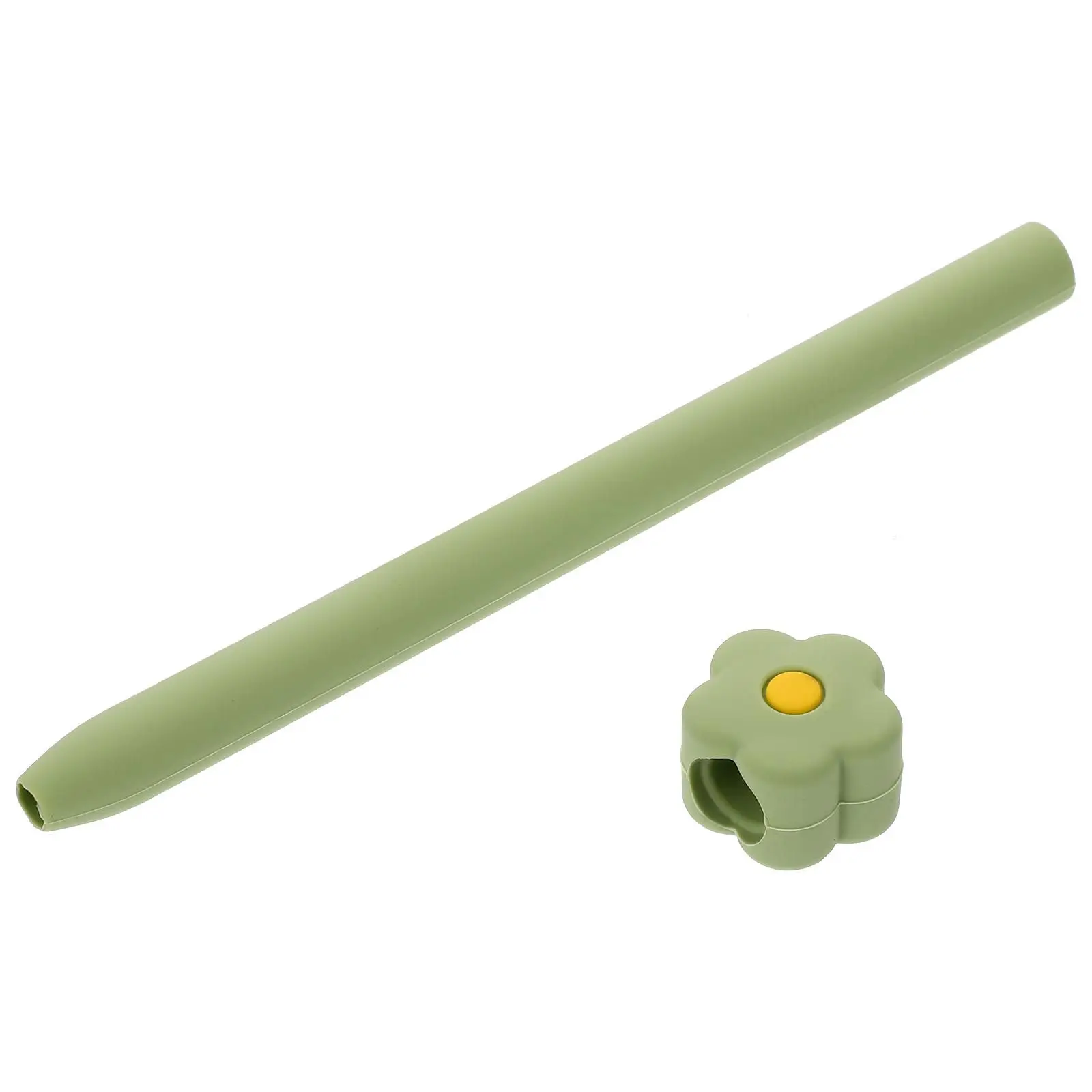 

1 шт. силиконовый чехол для стилуса с цветочным узором, защита от падений и грязи, гладкий захват, чехол для стилуса