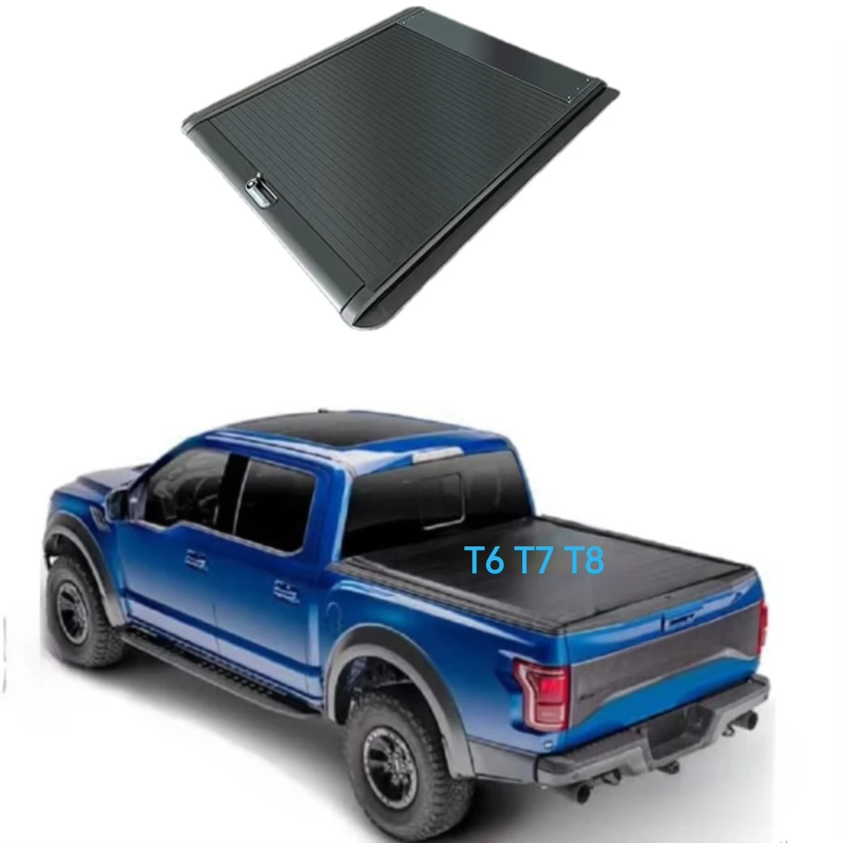 

Matte Black Aluminum Retractable Hard Tonneau Cover for Ranger T6 T7 T8 2013-2021 Truck Bed Waterproof
