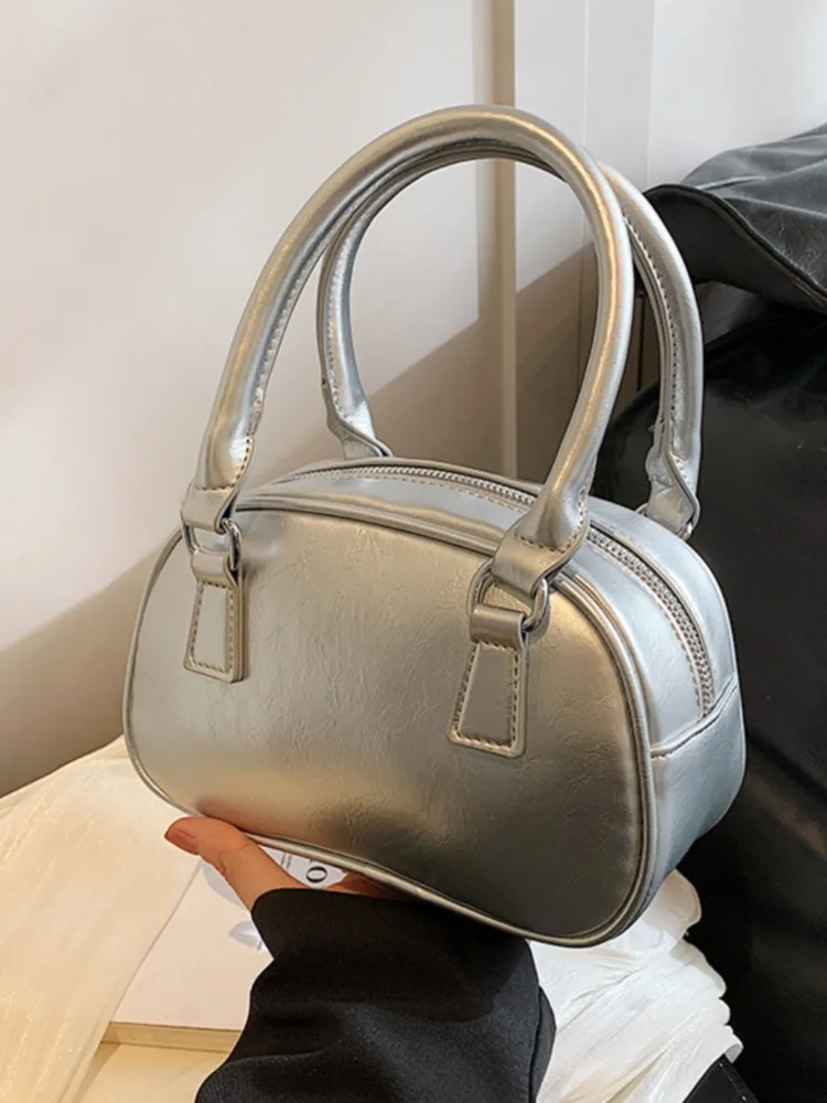 Solid Color PU Leather Crossbody Bags For Women 2024 Spring Fashion Shoulder Side Bag Travel Handbags And Purses Female