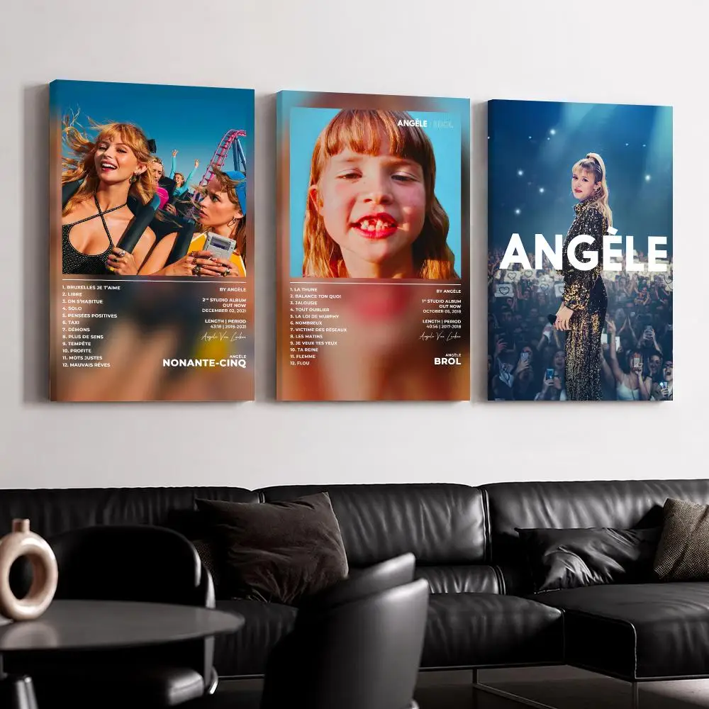 Rapper Album A-AngEle Framed Wall Painting Ready to Hang Canvas Wall Art Print for Living Room Bedroom Home Decor Gift