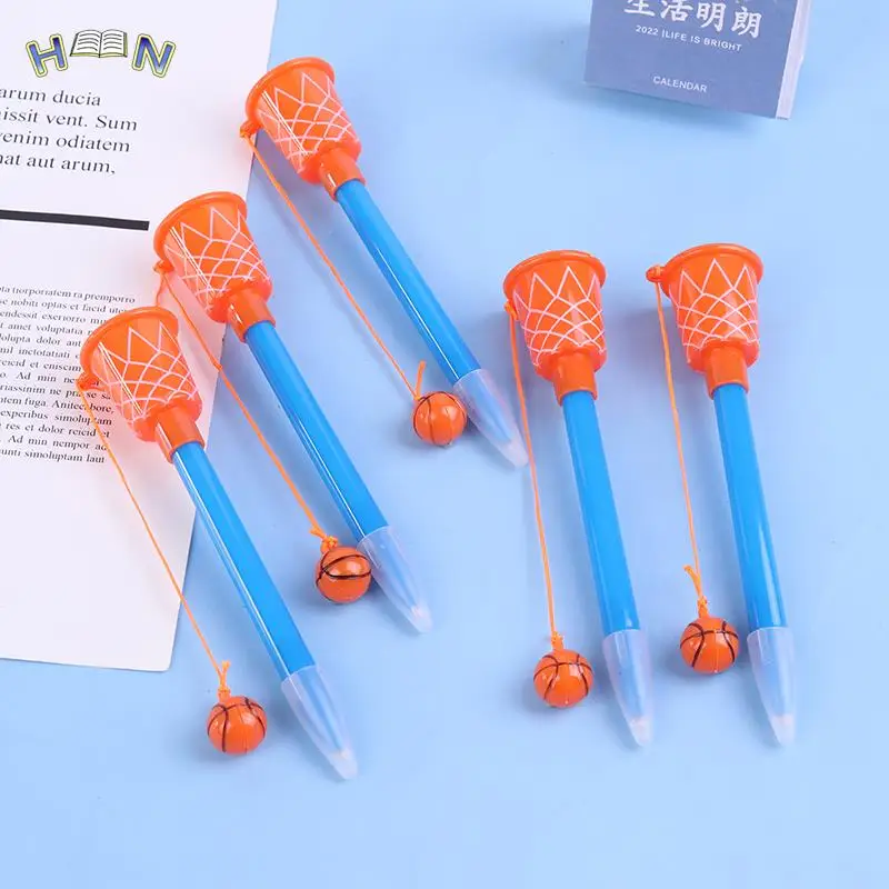 10 Pcs Basketball Hoop Pen Basketball With Blue/black refill Kids Basketball Novelty Pen Pen Pad Sports Party Gift For Sports