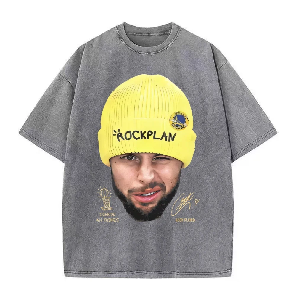 

Stephen Curry Washed T-shirt Graphic TShirt Men Oversized Cotton Streetwear Fresh Fit Trendy Stylish Print Short Sleeve Tees Top