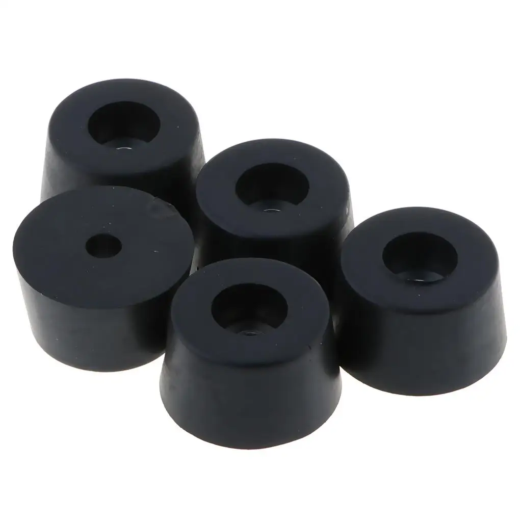 Non Skid Rubber Feet Pad Round Shock Absorber Washer for Amplifier Electronics Furniture Chair Speaker 5 Set