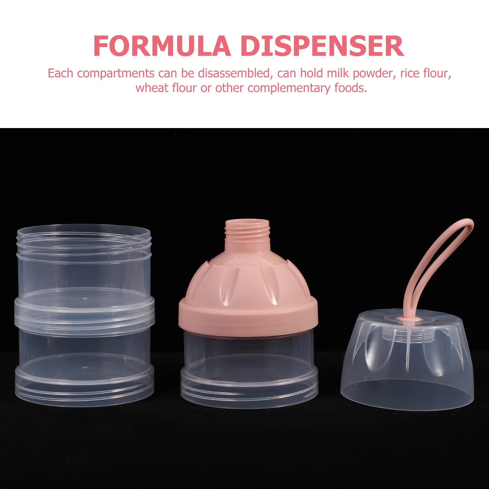 

2 шт., коробка для сухого молока, штабелируемый дозатор для формулы, трехслойный контейнер для детского сухого молока, дорожный держатель для еды, дозатор формулы
