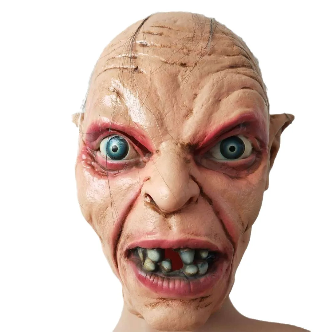 The Lord of The Rings Cosplay Costume Gollum Mask Helmet Horror Scary Latex Masks Halloween Party Masquerade Prop - Image 5