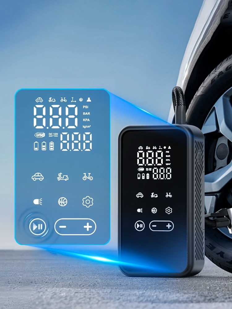 AliExpress YIJU Touch Screen Wireless Air Pump Touch Portable Electric Tire Inflator For Car Bicycle Motorcycle Air Compressor Injector