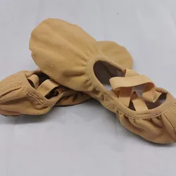 Zapatillas de Ballet para niña, zapatos de lona con suela suave, práctica, bailarinas