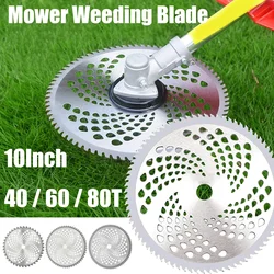 10 Inch 40T/ 60T/ 80T Carbide Tip Brush Blades Premium Stainless Steel Trimmer Replacement Cutting Head Disc Garden Tools