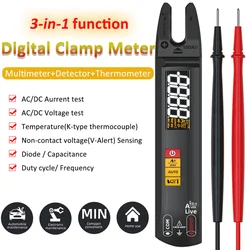 Digital Clamp Meter Rechargeable DC AC 100A Smart Ammeter Pliers T-RMS Current Voltage Multimeter Non Contact Electrical Tester