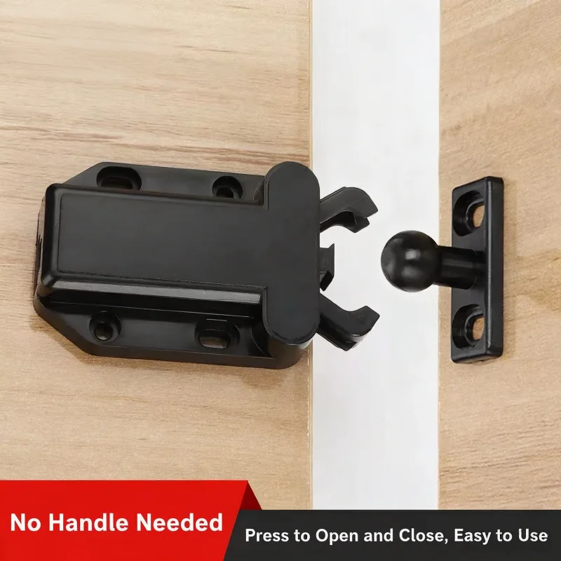 Press Type Cabinet Door Self-Locking Catch, Beetle Spring Cabinet Touch Latch Plastic No Handle Cabinet Door Lock
