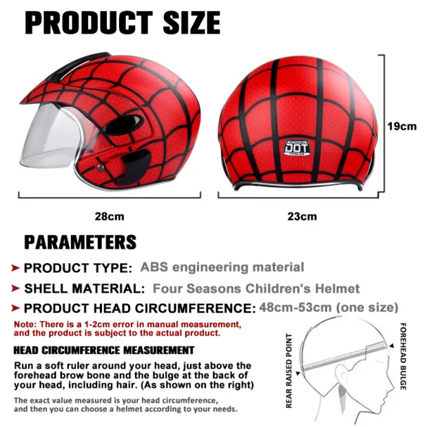 Casco moto per bambini Motos Protection Carton caschi di sicurezza per bambini 3 ~ 9 anni bambino Motocross Scooter casco sportivo