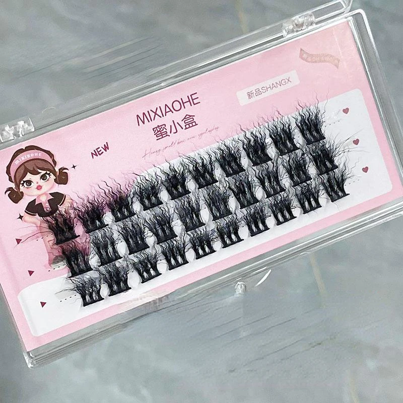 Individuele Wolrol Valse Wimpers Nieuwe Natuurlijke Manga Wimpers Dagelijks Dating Nepwimpers Lange Piekerige 3d Nerts Lash Make-Up Tool