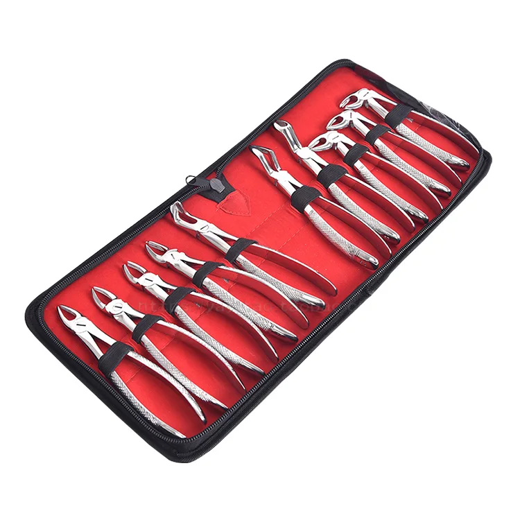 Denta Instruments Adult Tooth Extracting Forceps 10 Pcs Set