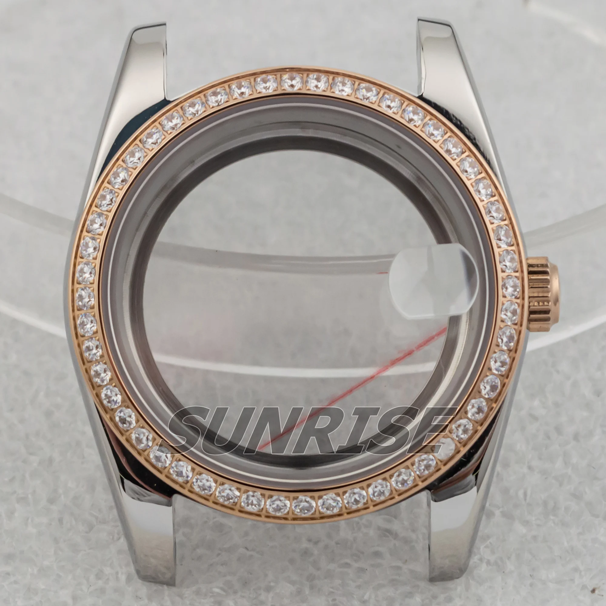 36/39mm Diamond NH35 Case 316L Stainless Steel Sapphire Glass Crystal Watch Case for Datejust NH35 NH36 8215 eta2824 Movement