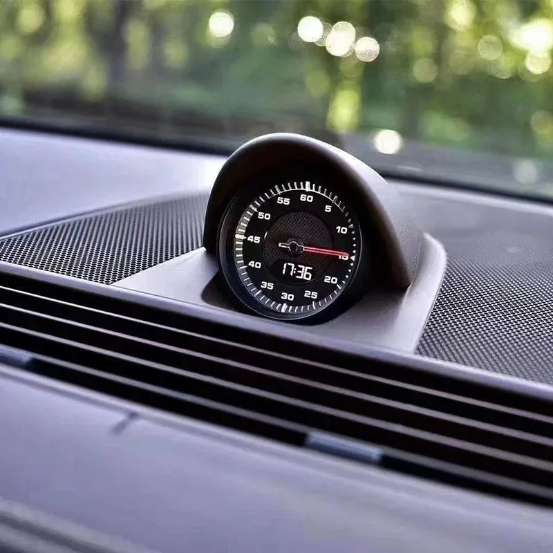 Venda quente da fábrica upgr interior painel tempo acessório eletrônico carro cronômetro medidor relógio para panamera 2017-2023