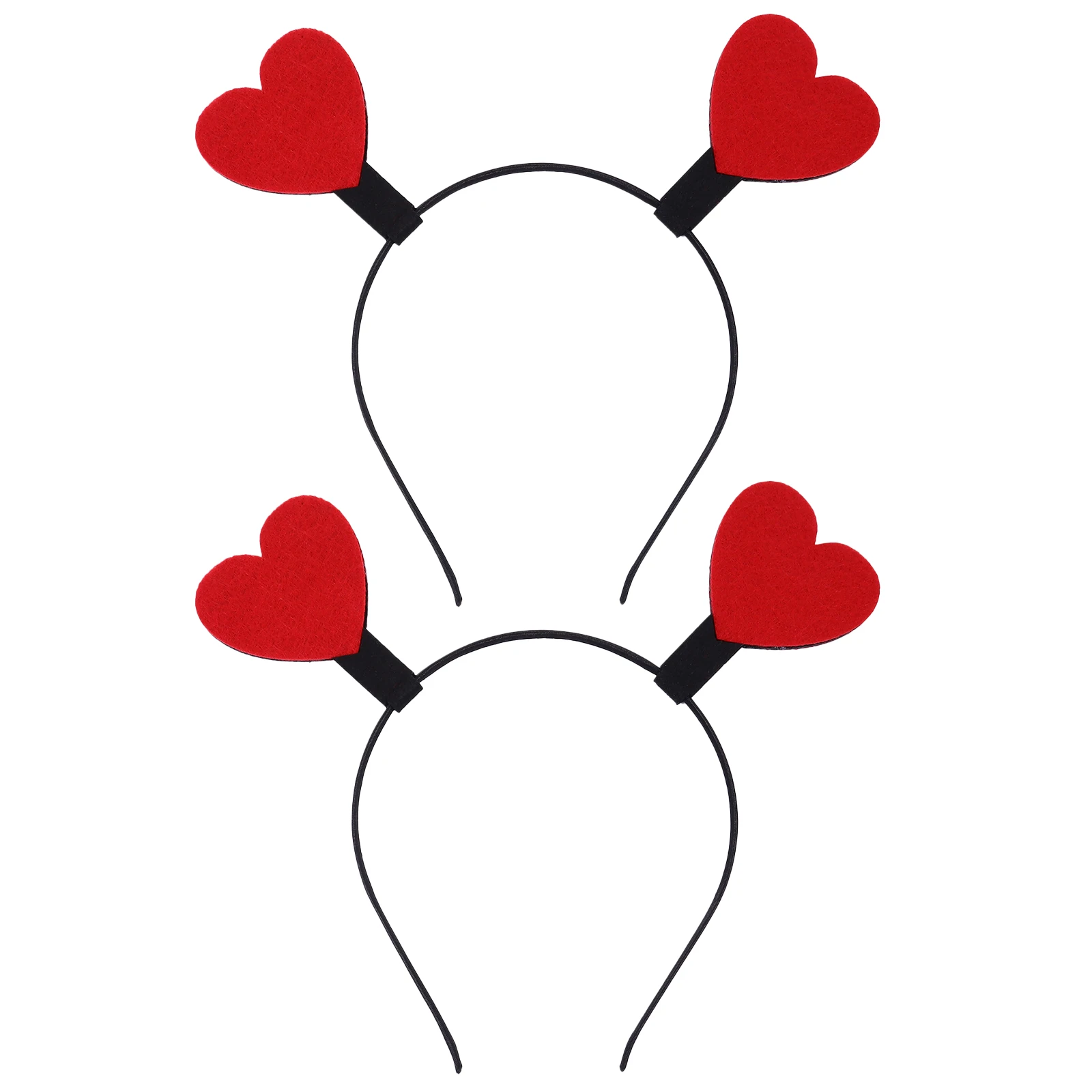 

2Pcs HeartShapeHeadband HairAccessories WomenFashion WeddingHeaddress ValentineDayParty PhotoHoops SafeDurable LovelyUnique