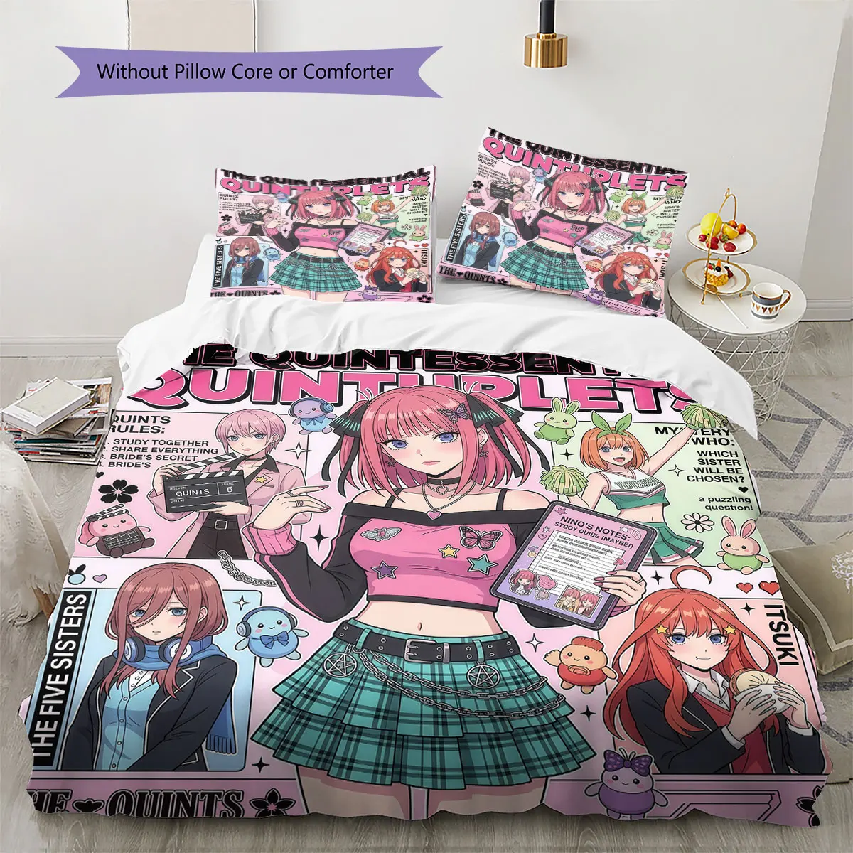 5-Toubun Comfor Duvet Cover Children's Bedding Set,Extra Large Size Birthday Gifts Various Sizes Available -HE141