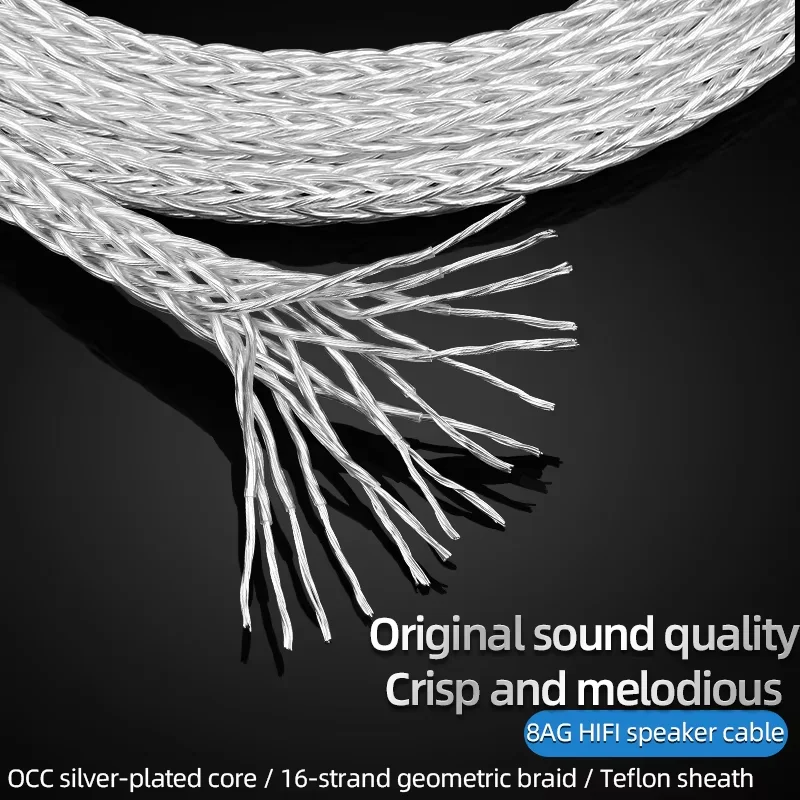 ATAUDIO HiFi Speaker Bulk Cable OCC Silver-plated Wire High Quality DIY Speaker Cable For DVD CD Amplifier Decoder