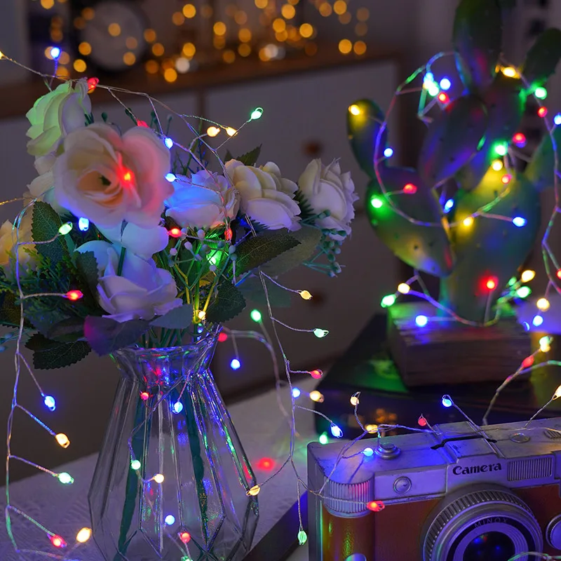 LED Firecracker String Lights - USB Powered with Remote Control, Decorative Fairy Garland for Wedding, Party, Garden & Christmas