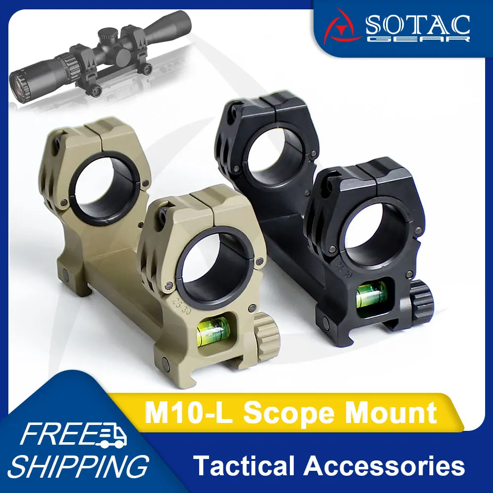 SOTAC GEAR Hunting Scope Mount with 1inch 25.4mm/30mm Diameter Ring with Bubble Level Tactical Weapon Scope Mounting Base