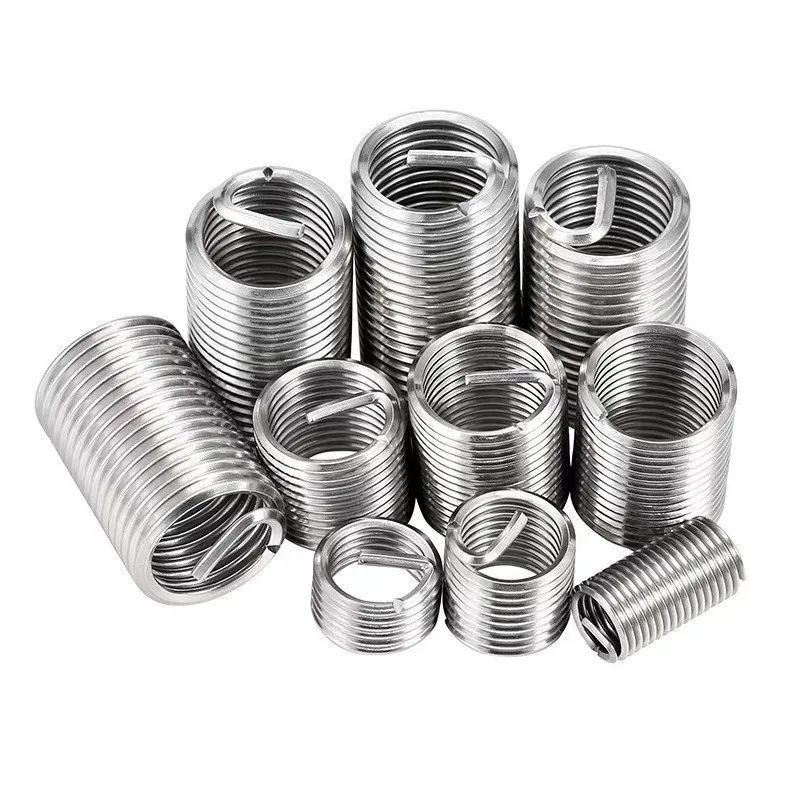 M3-M12 Stainless Steel Thread Insert Spiral Thread Repair Kit Screw Metric Helicoil Type Automotive Repairs Nuts Screw Sleeve