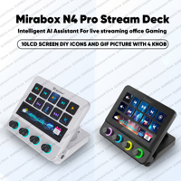 Mirabox N4 Pro Stream Deck Keypad Creative Console Streamdeck Deck Dock Console For Vlog Content Creation Stream Desk Controller