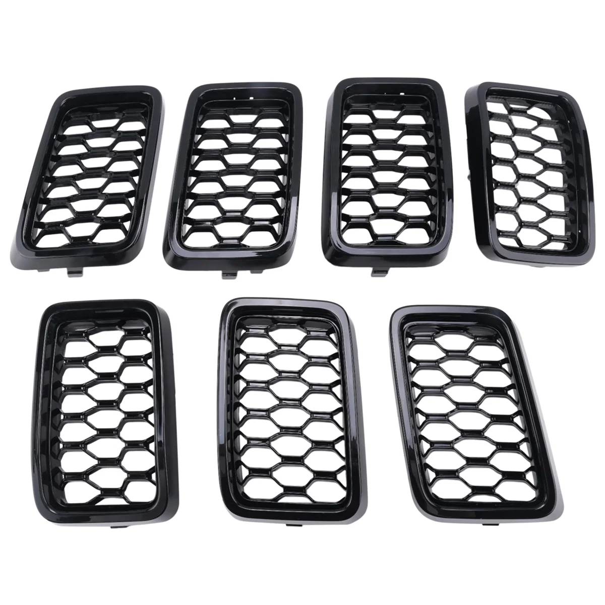 

Black Car Front Insert Mesh Grille Decoration Cover Front Radiator Inlet Grill Trim for Jeep Cherokee 2019 2020 2021