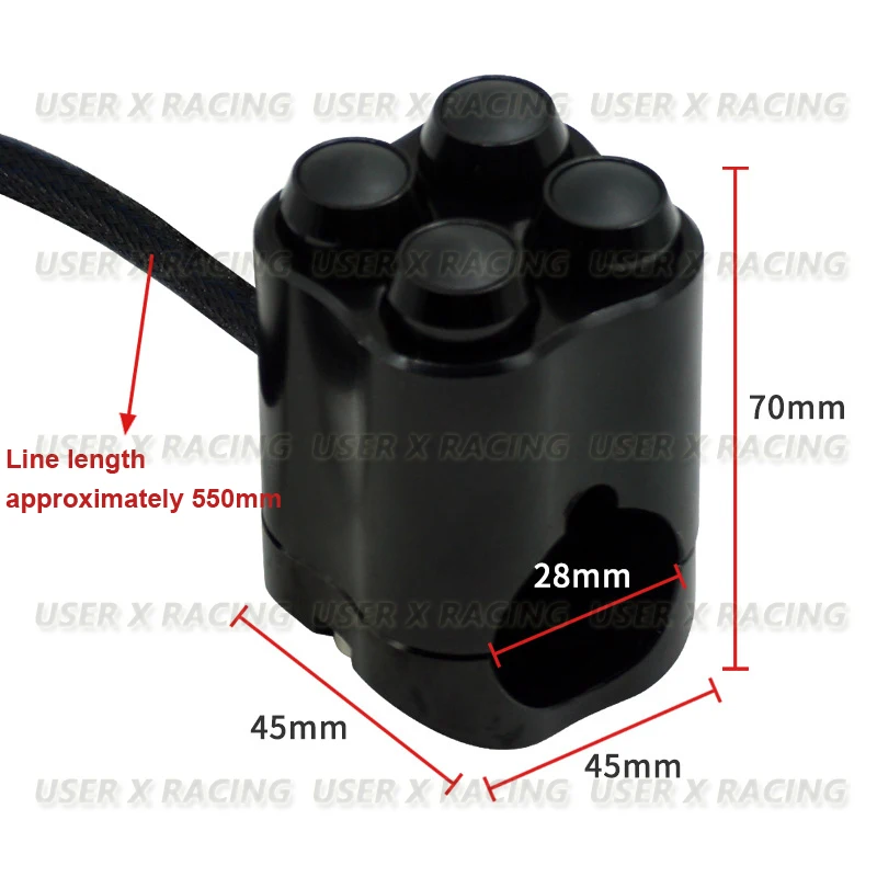 USERX Universal Motorcycle Modified parts 28MM CNC aluminum alloy switch multifunctional steering handle faucet switch