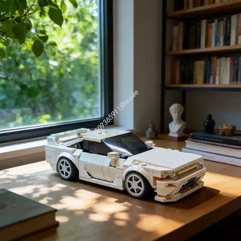 334pcs MOC City Champions Nissan Skyline Godzilla JDM Inspired Model Building Blocks Architecture Toy Festival Gifts Idea Brick