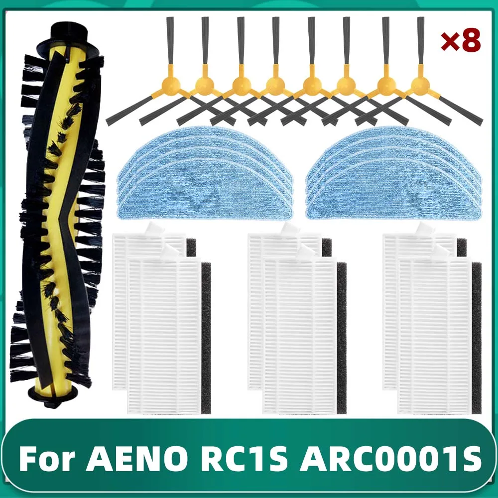 Fit For AENO RC1S ARC0001S Robotic Vacuum Roller Main Spin Edge Side Brush Hepa Filter Mop Cloths Pad Spare Part Accessory