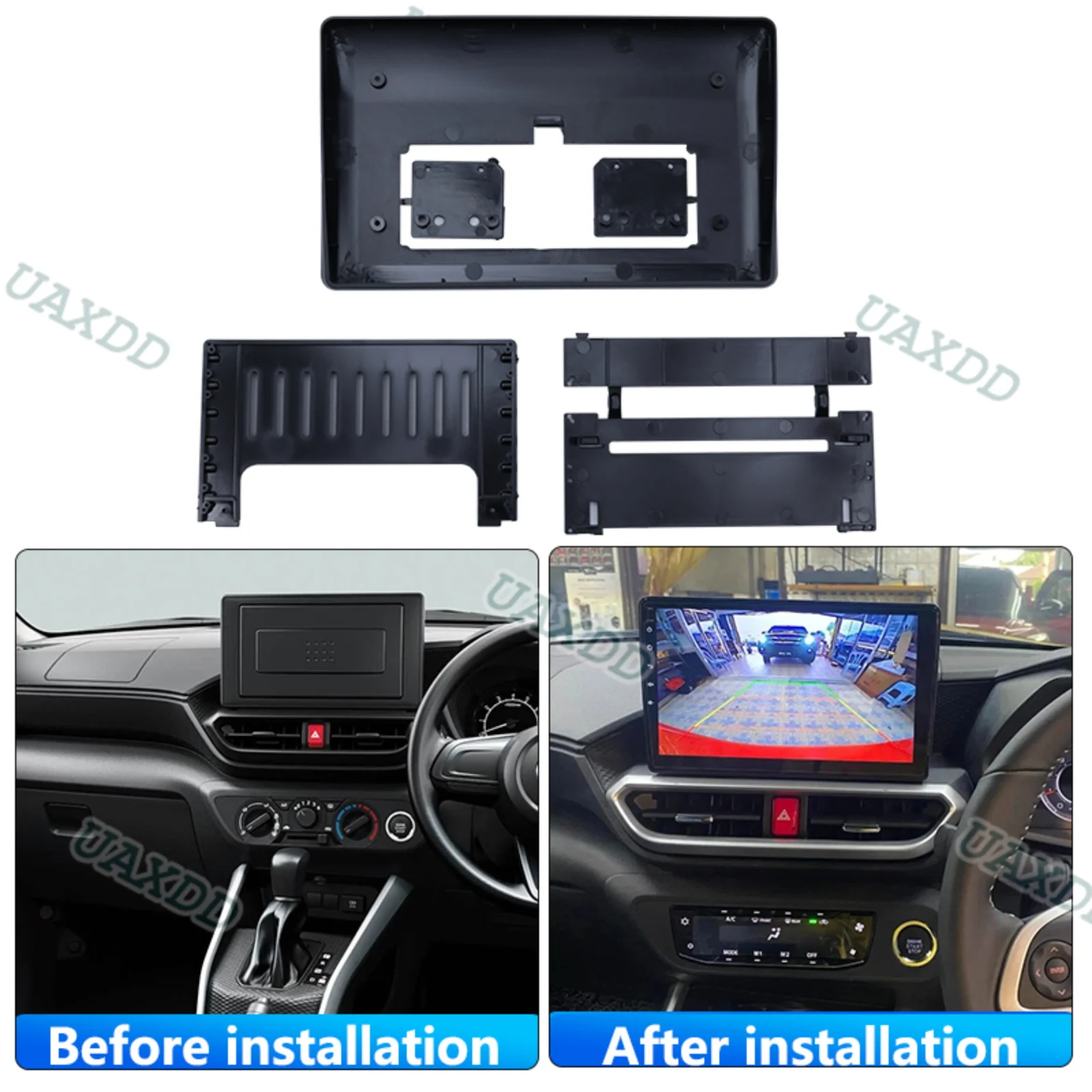 2 Din Car For TOYOTA 2021 RAIZE PERODUA ATIVA 10.1INCH Plastic Android Frame Kit Panel Center Fascia Cable Video Dashboard MP5