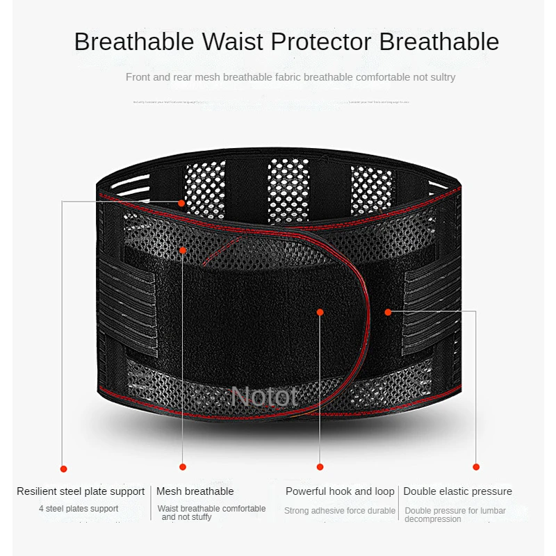 Adjustable Waist Trainer Belt For Men Women Lower Back Brace Spine Support Waist Belt Orthopedic Breathable Lumbar Corset