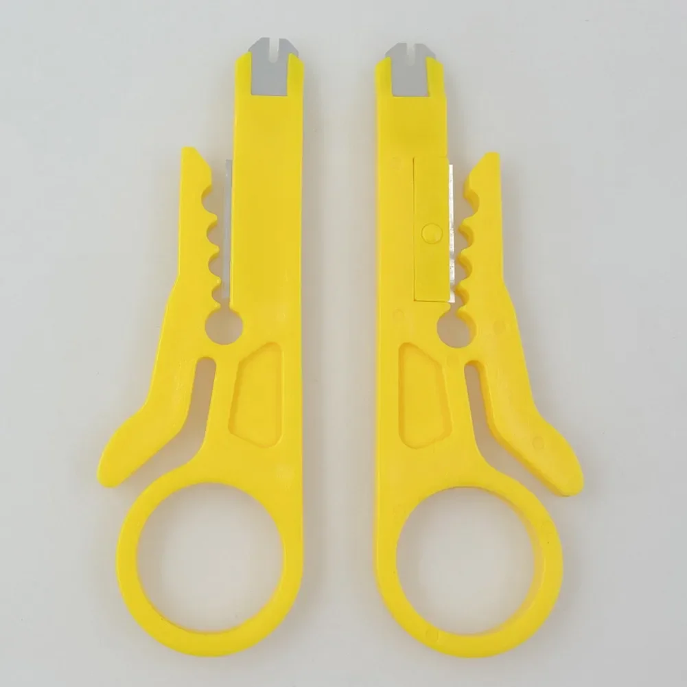 9 Cm Yellow Wire Stripping Pliers 3.53 Inches Suitable For CAT-5 CAT-5e And CAT-6 Data Cables Multi-Function Tool For Network