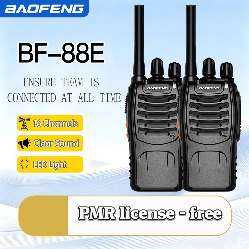 宝峰-bf-88e-pmr446-ワーキートーキー-05w-uhf-16ch-vox-usb充電式-ポータブル-ハンドヘルド-双方向無線機-ヨーロッパ向け免許不要