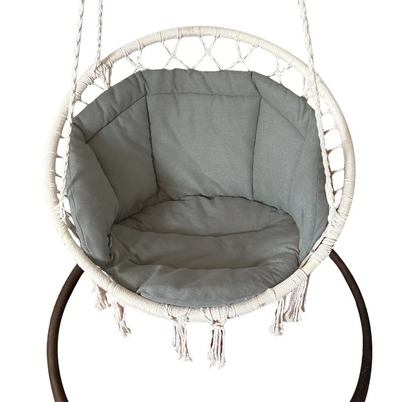 Linen Hanging Basket Cushion Cushion Swing Single Sofa Cushion Household Hanging Chair Indoor and Outdoor Cradle Chair Cushion