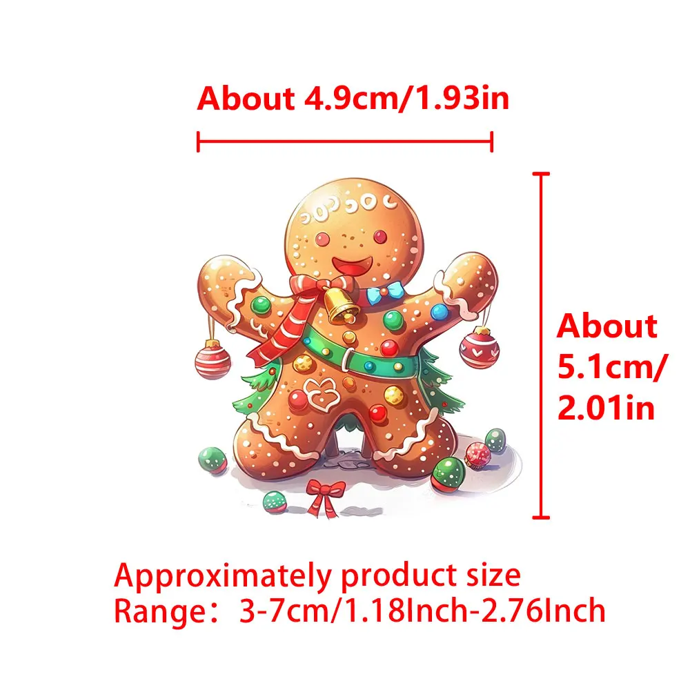 20pcs Christmas Cute Gingerbread Man Graffiti Art Sticker Pack Varied for Kid Crafts Scrapbook Laptop Aesthetic Decoration Decal