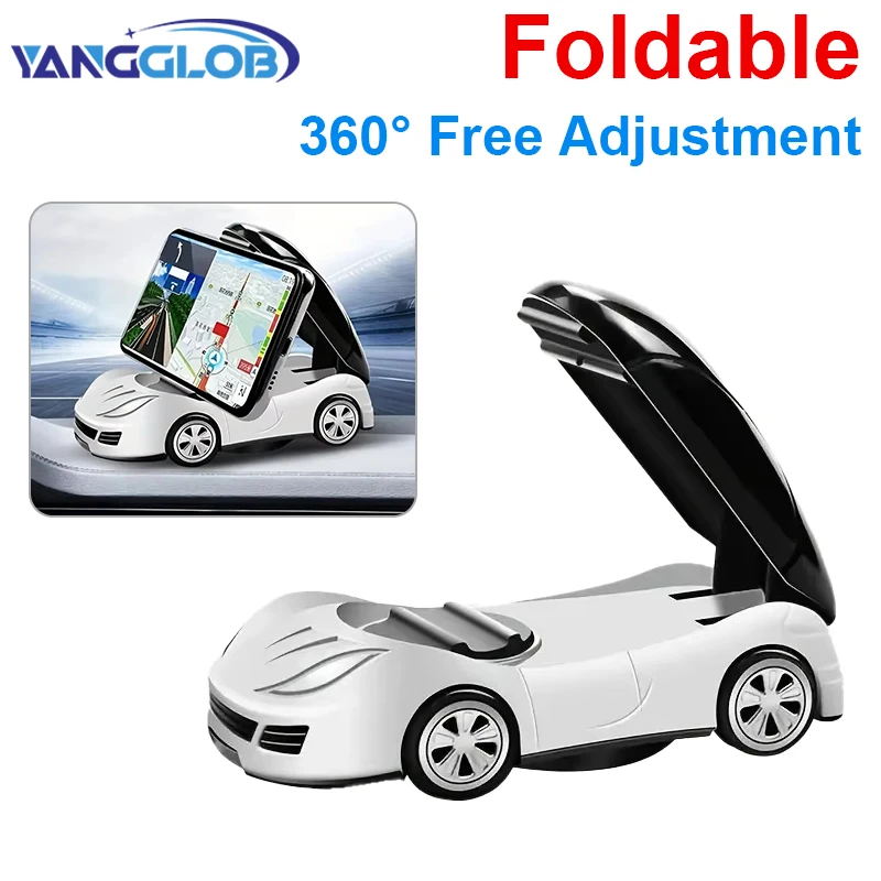 

Модель автомобиля, подставка для телефона, складной держатель для телефона на приборной панели автомобиля, 360° ° Вращающийся универсальный держатель для мобильного телефона, автомобильные аксессуары