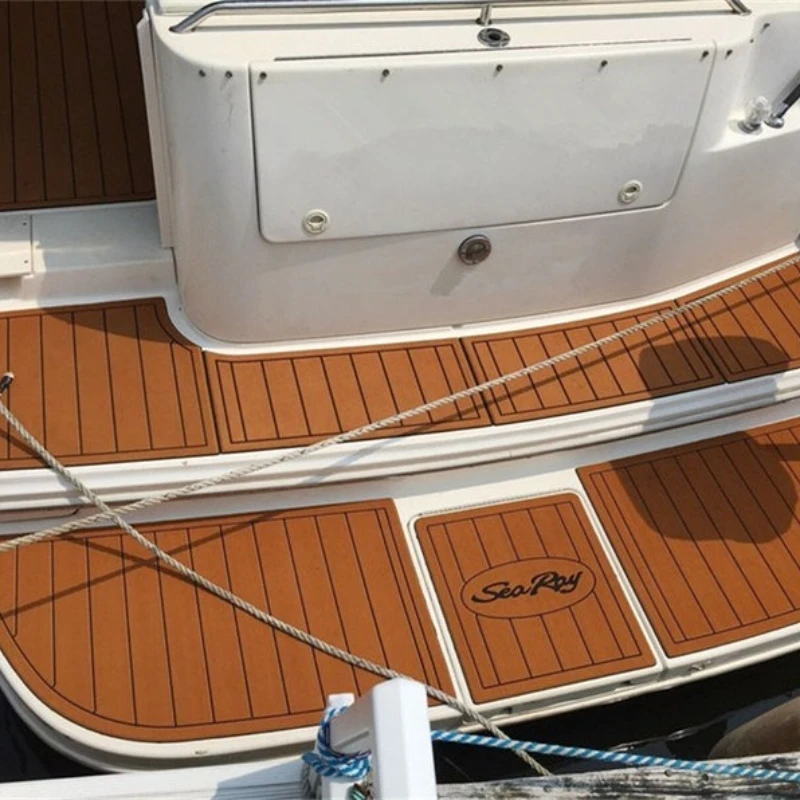 KXKZREN مخصص 2006 Glastron GX205 منصة السباحة قمرة القيادة حصيرة لقارب إيفا رغوة التزيين ورقة يخت ذاتية اللصق وسادة الأرضيات #2