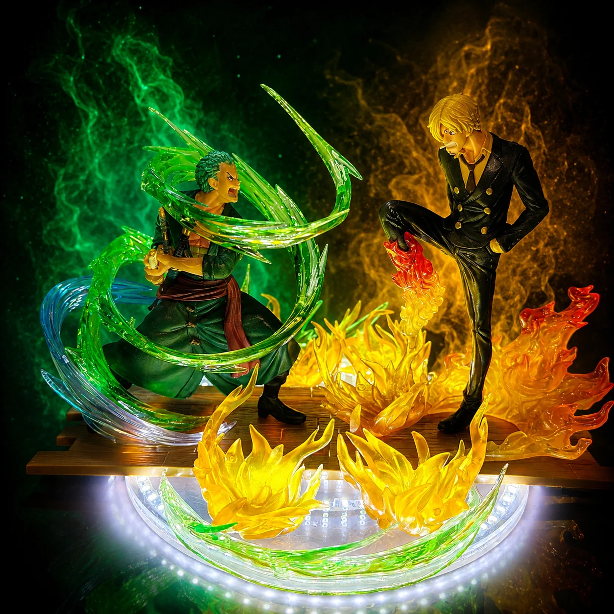 

One Piece Anime Zoro VS Sanji Effect PVC Action Figures One Piece Model Figurine Decoration Collection Toys Gift