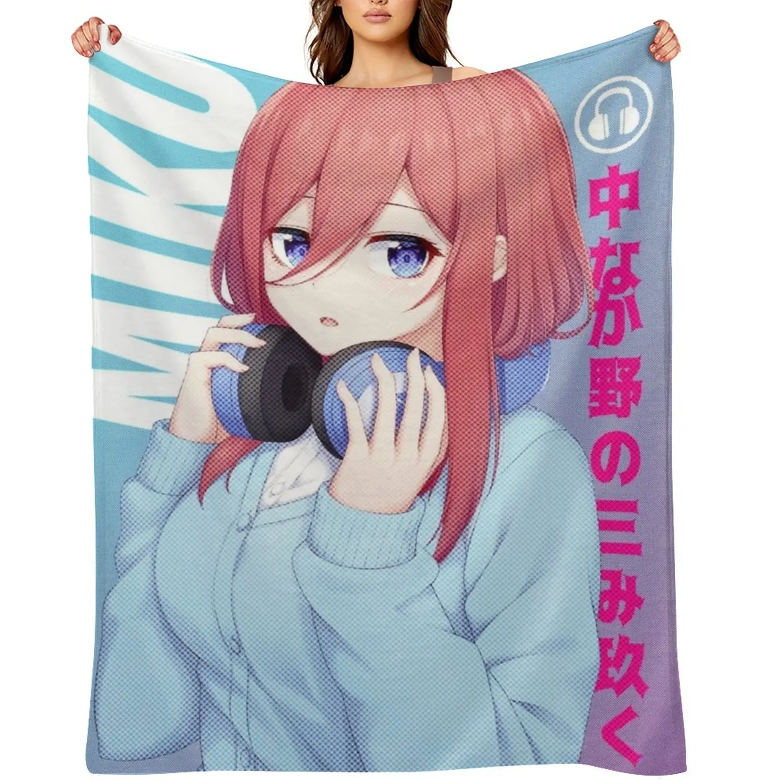 

Miku Nakano Waifu Throw Blanket Decorative Throw Nap decorative Tourist Blankets