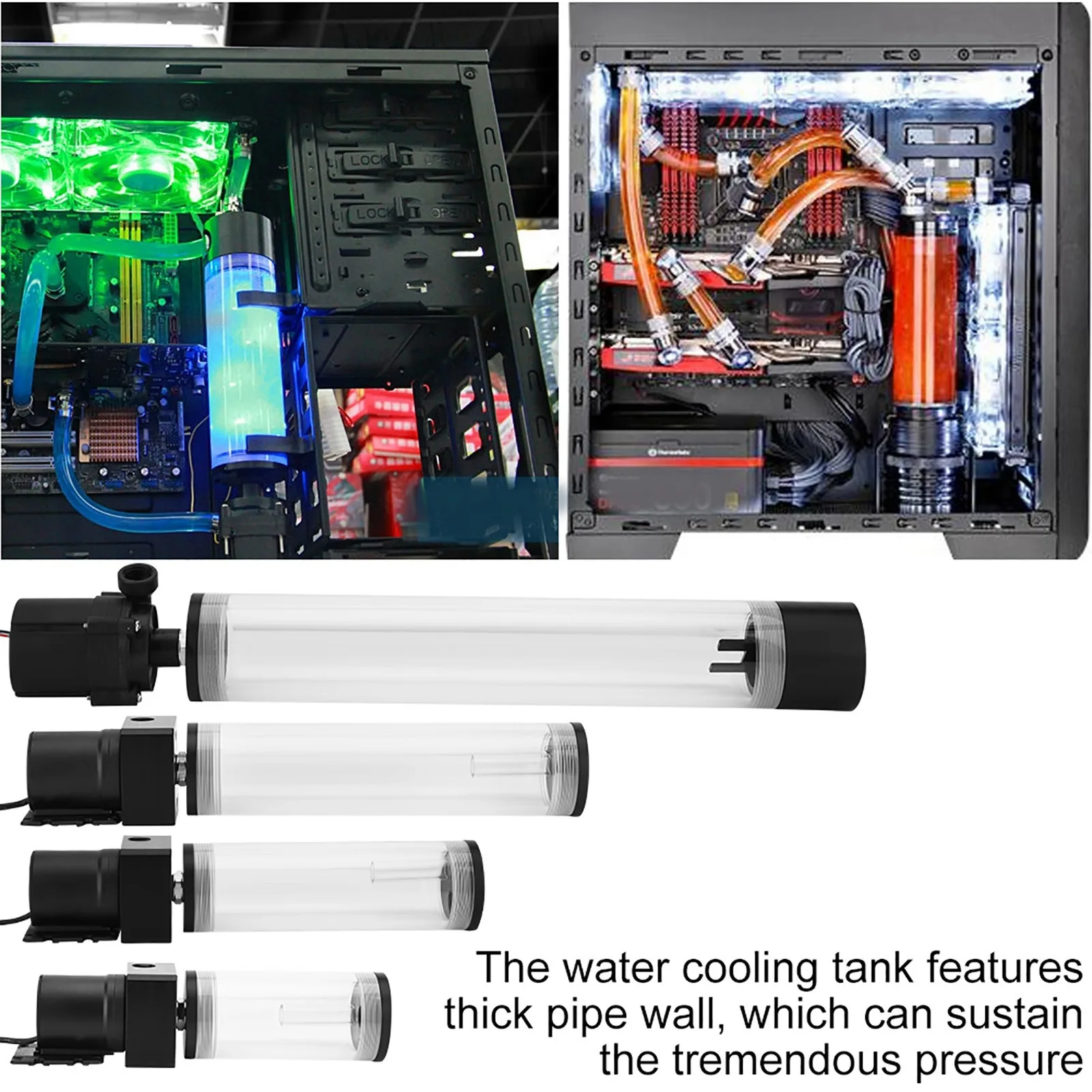 

Acrylic Computer DIY Water Cooling Cylinder Reservoir 19W Pump G1/4 Cylinder Water Water Cooling Water
