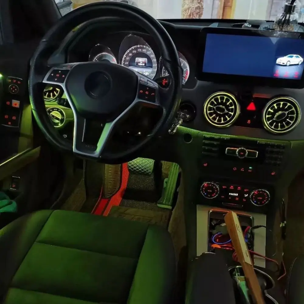 

GLK X204 12-Color LED Ambient Light Kit New Condition Turbo Vents Retrofit for Mercedes Benz GLK-Class 2013-2015 Auto LED Lamps