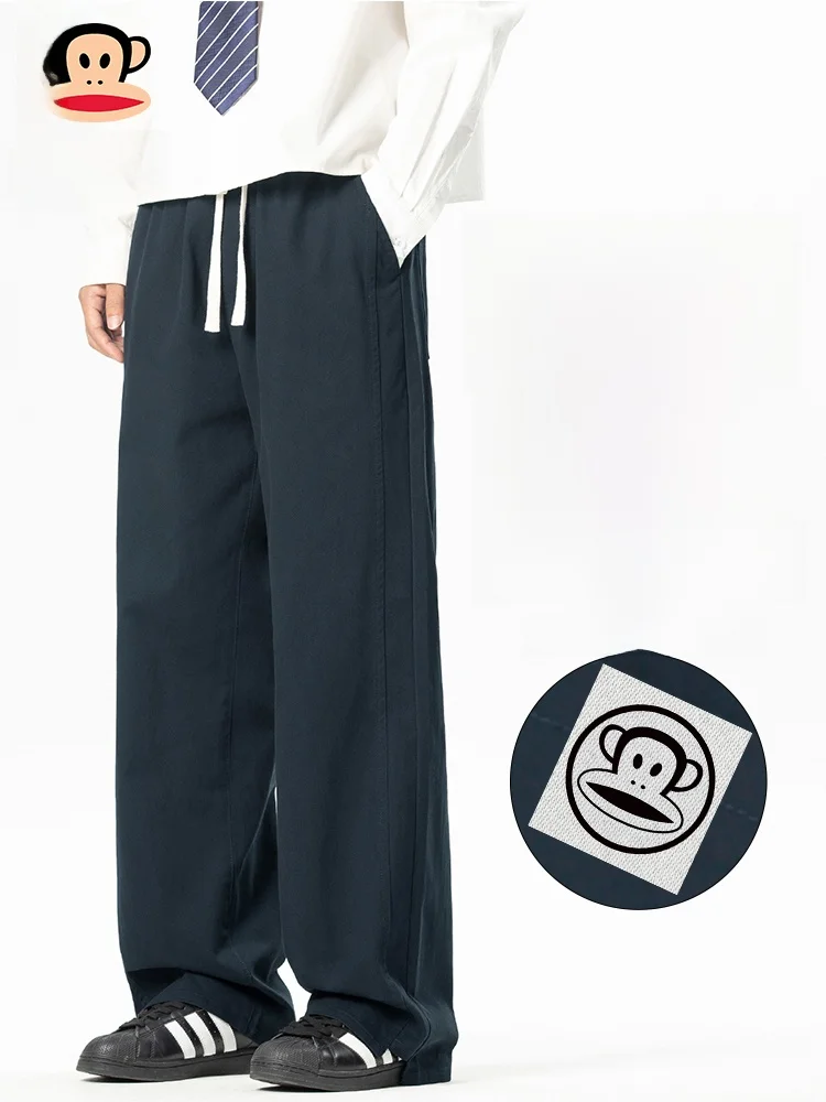 

Мужские рабочие брюки Paul Frank из чистого хлопка, свободные, удобные, повседневные, прямого кроя, с карманами, средней посадки, осенняя мода