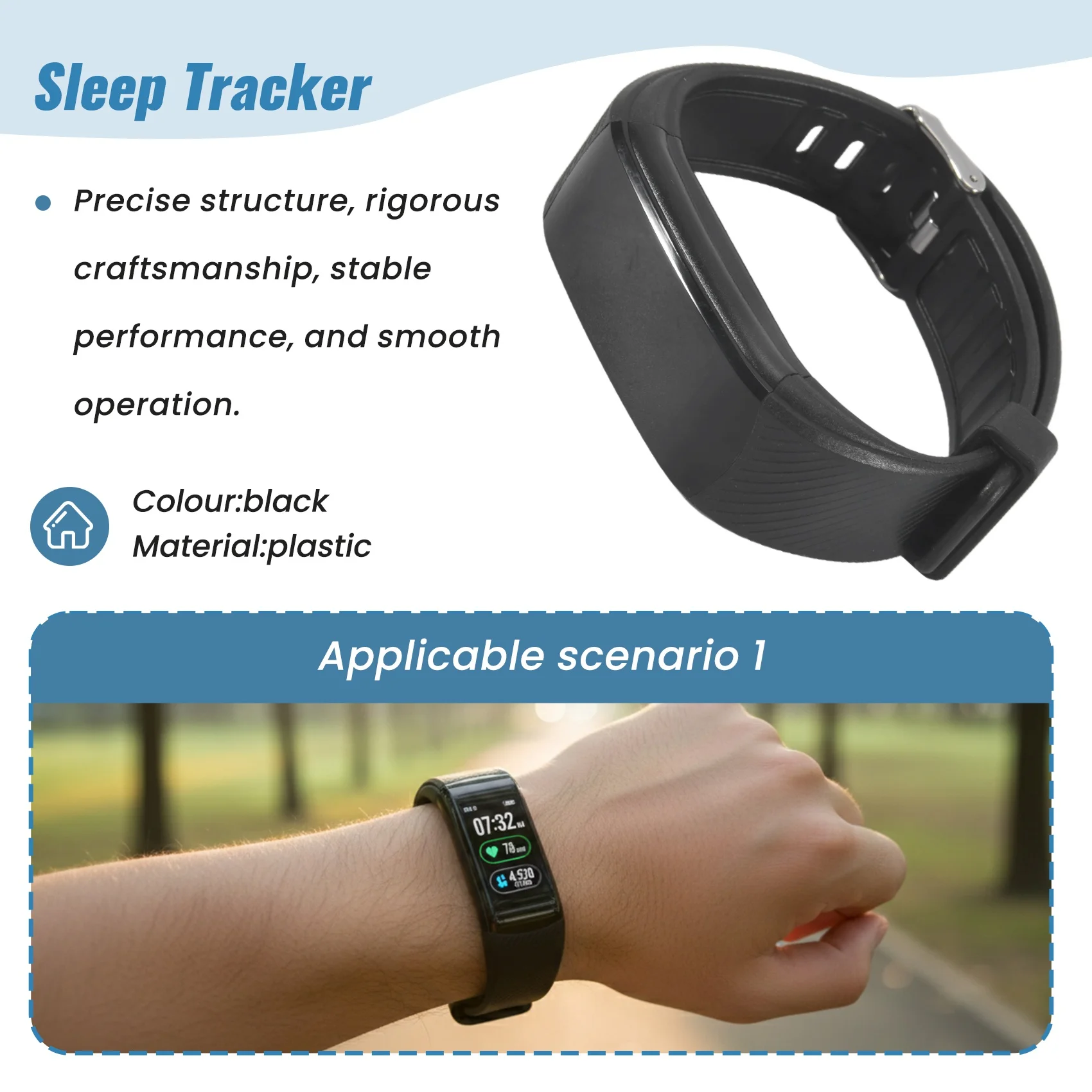 Pulseira de Fitness FFYY com Medição de Pressão Arterial, Pedômetro, Monitor de Frequência Cardíaca, Relógio à Prova d'Água para Rastreamento de Saúde