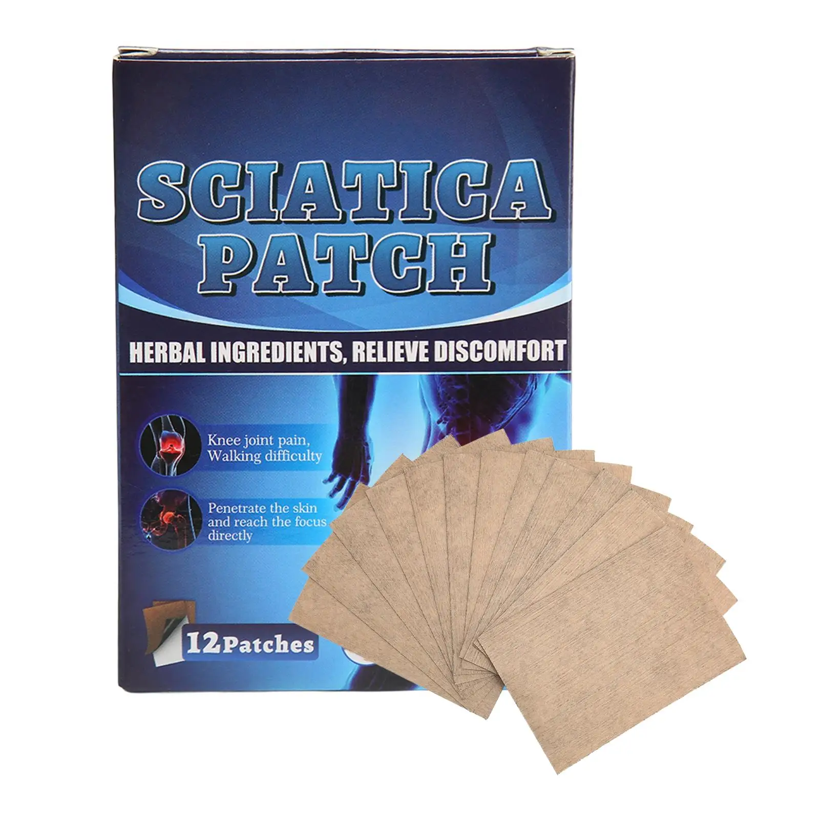 

Portable Herbal Relief Patch for Knee Soreness Breathable Support for men and Women Mild Sciatica Extract for home Use